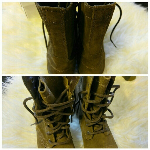 💎NIB Steve Madden Green Suede Combat Boots - Picture 5 of 6